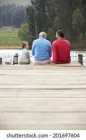 Father,son And Grandfather Fishing