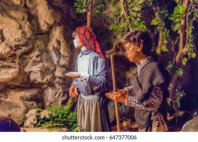 FATIMA, PORTUGAL - JUNE 7, 2016: Figures In The Fatima Museum In Fatima, Portugal.. Fatima Is Famous For The Marian Apparition.