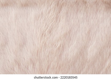 Faux Fur Rug Color Beige, Warm And Soft