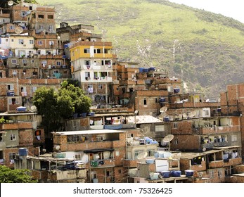 Favela In Rio De Janeiro, Brazil