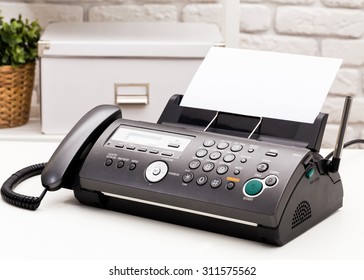 Fax Machine Close Up, Office Equipment