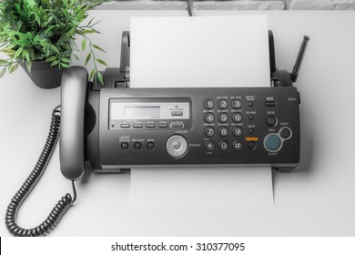 Fax machine, communication - Shutterstock ID 310377095