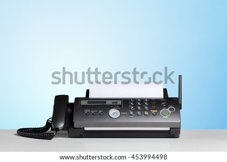 Fax machine, communication