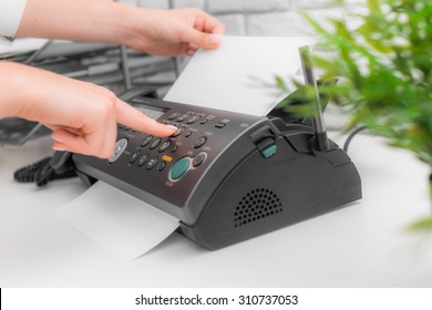 Fax machine, office
