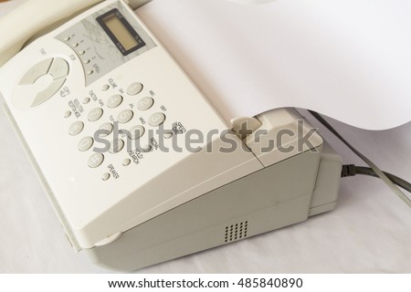 fax machine for send document is office equipment