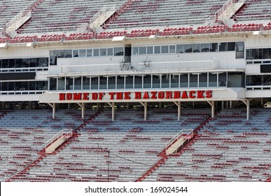 FAYETTEVILLE, AR - OCTOBER 4: The Donald W. Reynolds Razorback Stadium Sits Empty On October 4, 2012. The Stadium Is Home To The University Of Arkansas Razorbacks Football Team.