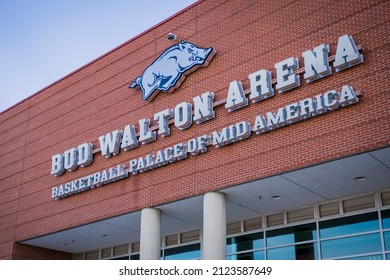 Fayetteville, Arkansas - January 21, 2022: The University Of Arkansas Razorbacks' Bud Walton NCAA Basketball Arena