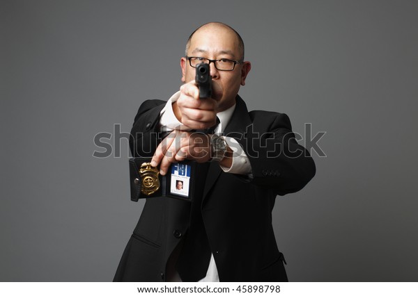 Fbi Agent Gun Badge Stock Photo 45898798 | Shutterstock