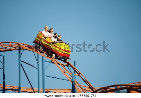 Fear and Emotions in girls and women on the roller\
coaster ride.