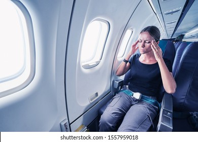 Fear Flying Woman Plane Airsick Stress Stock Photo 1215275524 ...