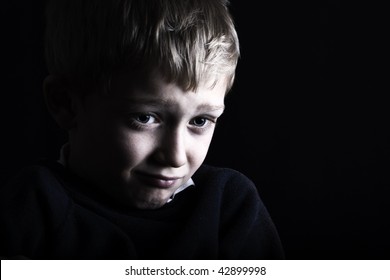 Fearful Scared Little Boy Stock Photo 42899998 | Shutterstock