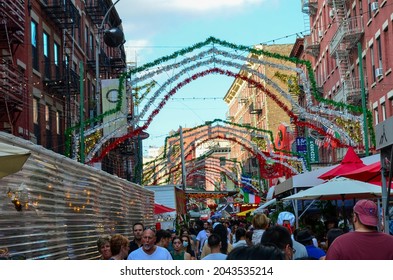 The Feast Of San Gennaro Returned To New York City On September 18, 2021; An Italian-American Festival Takes Place In Little Italy Of New York City To Celebrate Italian Heritage In The City.