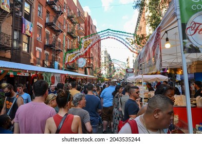 The Feast Of San Gennaro Returned To New York City On September 18, 2021; An Italian-American Festival Takes Place In Little Italy Of New York City To Celebrate Italian Heritage In The City.