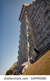 The Feathered Serpent God Of The Mayans, Crawls Down The Pyramid El Castillo During Spring Equinox.