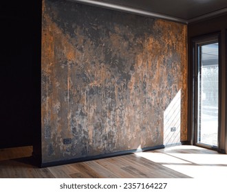 A feature wall painted with a unique and rustic design. - Shutterstock ID 2357164227