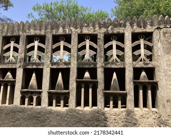 The Feature Wall At The Rock Garden Of Chandigarh, Also Known As Nek Chand Saini's Rock Garden Of Nathupur, A Sculpture Garden For Rock Enthusiasts