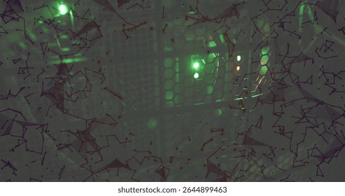 Featuring rack front panel showing honeycomb grill at data center, with LEDs and network overlay. Technology, data, cybersecurity, innovation, industrial, connectivity, digital - Powered by Shutterstock - Get 15% off with code: PIKWIZARD15