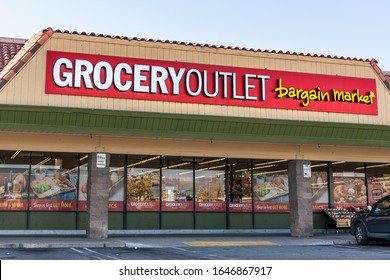 Feb 14, 2020 Milpitas / CA / USA - Exterior View Of A Grocery Outlet Bargain Market; Grocery Outlet Holding Corp. Is A Supermarket Company That Offers Discount, Overstocked And Closeout Products