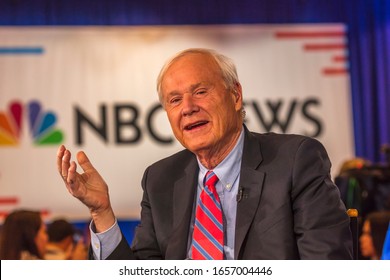 FEB 19, 2020, LAS VEGAS, NEVADA - USA - Chris Matthews Of MSNBC Interviews Democratic Presidential Candidates At NBC / DNC Presidential Debate