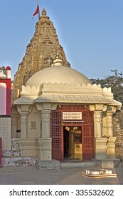 FEB 9, 2015, DWARKA, INDIA - Ancient Bhadrakali Mandir Or Temple Of The 
Happy Goddess Kali