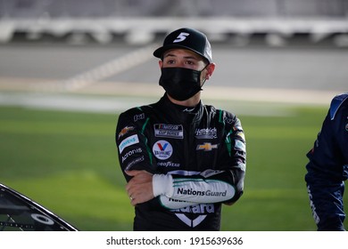 February 11, 2021 - Daytona Beach, Florida, USA: Kyle Larson (5) waits to race before for the Bluegreen Vacations Duel 1 at DAYTONA at Daytona International Speedway in Daytona Beach, Florida.
