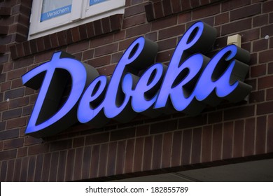FEBRUARY 15, 2014 - BERLIN: the logo of the brand "Debeka", Berlin.