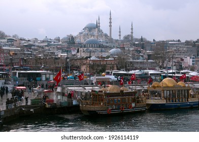 February 15, 2021 Suleymaniye Mosque And Rüstem Pasha Mosque, One Of The Most Beautiful Mosques In Istanbul