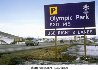 FEBRUARY 2005 - Olympic Traffic Sign During 2002 Winter Olympics, Salt Lake City, UT