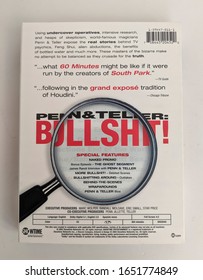 February 2020, Swansea,UK. 
Penn & Teller Bullshit DVD's The Truth!
