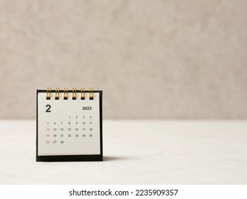 February 2023 calendar on white background - Shutterstock ID 2235909357
