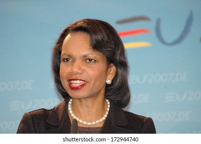 FEBRUARY 21, 2007 - BERLIN: Condoleezza Rice At A Press Conference After A Meeting With The German Foreign Minister In Berlin.