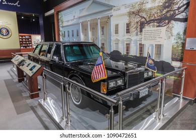 FEBRUARY 28, 2018 - COLLEGE STATION TEXAS - George H.W. Bush Presidential Library And Museum Shows Presidential Limo