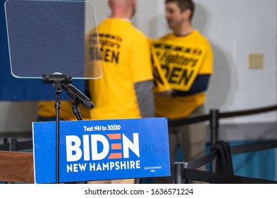 February 4, 2020, Concord, New Hampshire: Joe Biden Sign Displyed At The International Brotherhood Of Electrical Workers Local Union 490.