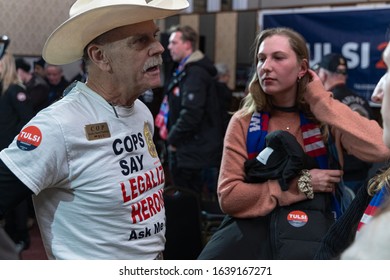 February 8, 2020, Somersworth, New Hampshire: Voters In Conversation After Tulsi Gabbard Speech At The Vetrans Of Wars Dumont-Lessard #4485.