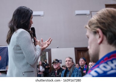 February 8, 2020, Somersworth, New Hampshire: Captivated Voters During Candidate Tulsi Gabbard Speech At The Vetrans Of Wars Dumont-Lessard #4485.