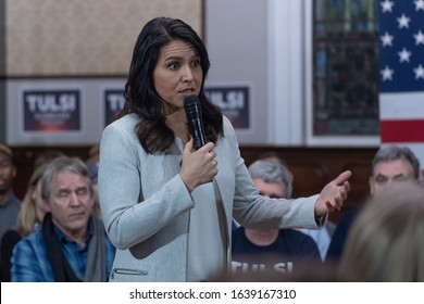 February 8, 2020, Somersworth, New Hampshire: Close Up View Of Candidate Tulsi Gabbard During Rally At The Vetrans Of Wars Dumont-Lessard #4485.