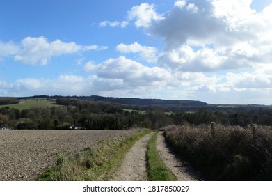 February Landscape Of The South Downs, Hampshire 