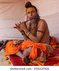 feburary 2021 haridawar,india
Portrait of  sadhu  at kumbh mela.kumbh is the largest congregation on the earth with added noise grains and selective focus on subject.