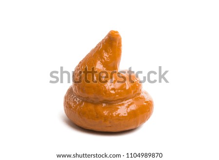 feces isolated on white background