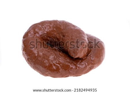 feces isolated on white background