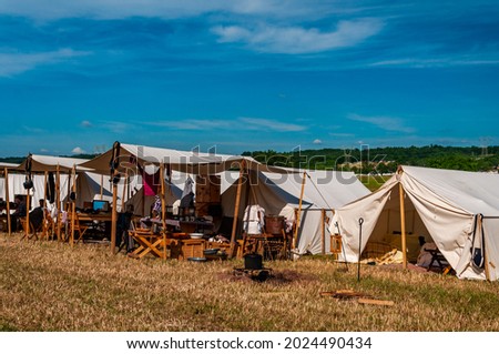Federal Camp At 150th Gettysburg Reenactment, July 2013