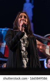 Federal Capital, Buenos Aires, Argentina - September 1, 2017: Carolina Bozzi, Wife Of German Maldonado At Mobilization For Justice Of Forced Disappearance Followed By The Death Of Santiago Maldonado