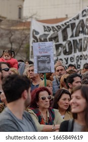 Federal Capital, Buenos Aires, Argentina - September 01, 2017: Mobilization Calling For Justice For The First Month Of Forced Disappearance Followed By Death Of Santiago Maldonado