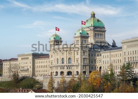 Federal Palace of Switzerland (Bundeshaus) - Switzerland Government Building house of the Federal Assembly and Federal Council - Bern, Switzerland