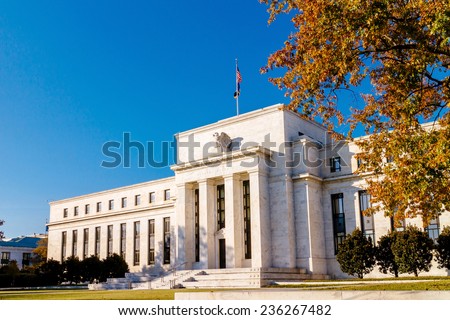 Federal Reserve Building, Washington DC, USA. Imagine de stoc © 