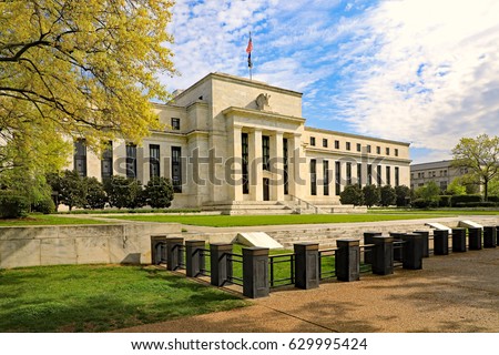 Federal Reserve building in Washington, DC., in the Spring Imagine de stoc © 