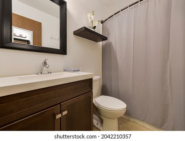 Federal Way, WA, USA - Sept. 13, 2021: Modern residential bathroom interior