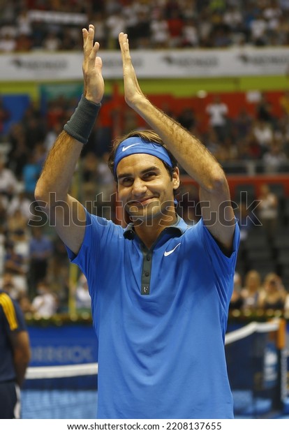 FEDERER TOUR - IBIRAPUERA -TENIS - SPORTS -\
Swiss tennis player Roger federer was in Brazil in December 2012,\
in the city of São Paulo, at the Ibirapuera Gym for the exhibition\
tournament.