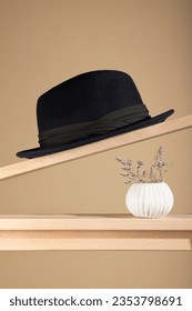 Fedora Hat. Fedora Hat background. Unisex Wide Brim Fedora Hats with Belt Buckle. Panama Trilby Hat. Headdress, Headgear, Head Wear. Fashionable Hats. stylish hats. - Shutterstock ID 2353798691