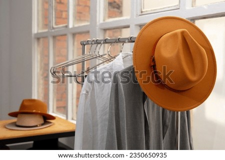 Fedora Hat. Fedora Hat background. Unisex Wide Brim Fedora Hats with Belt Buckle. Panama Trilby Hat. Headdress, Headgear, Head Wear.